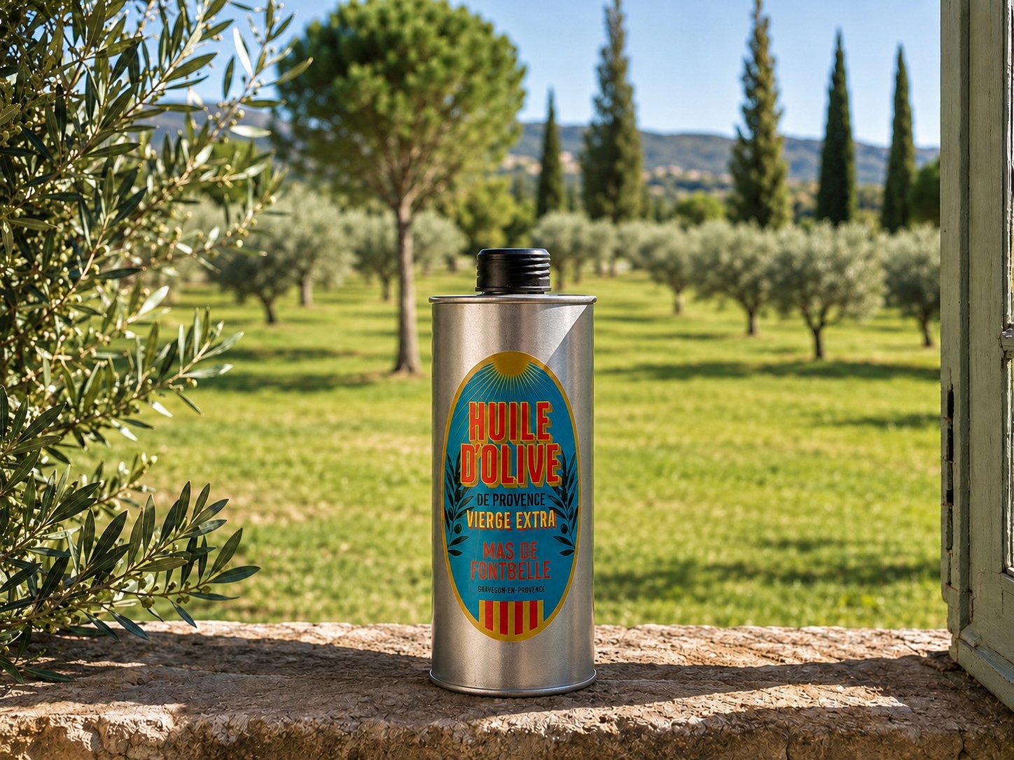 Bouteilles d'Huile d’Olive Vierge Extra – Domaine de Fontbelle