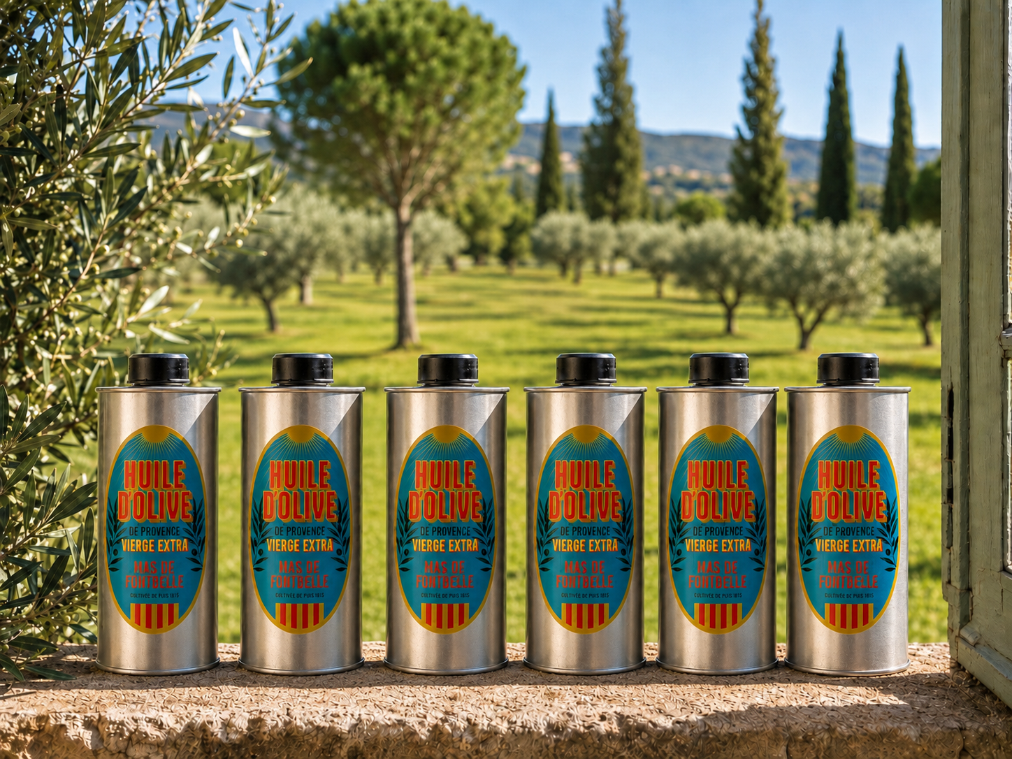 Bouteilles d'Huile d’Olive Vierge Extra – Domaine de Fontbelle