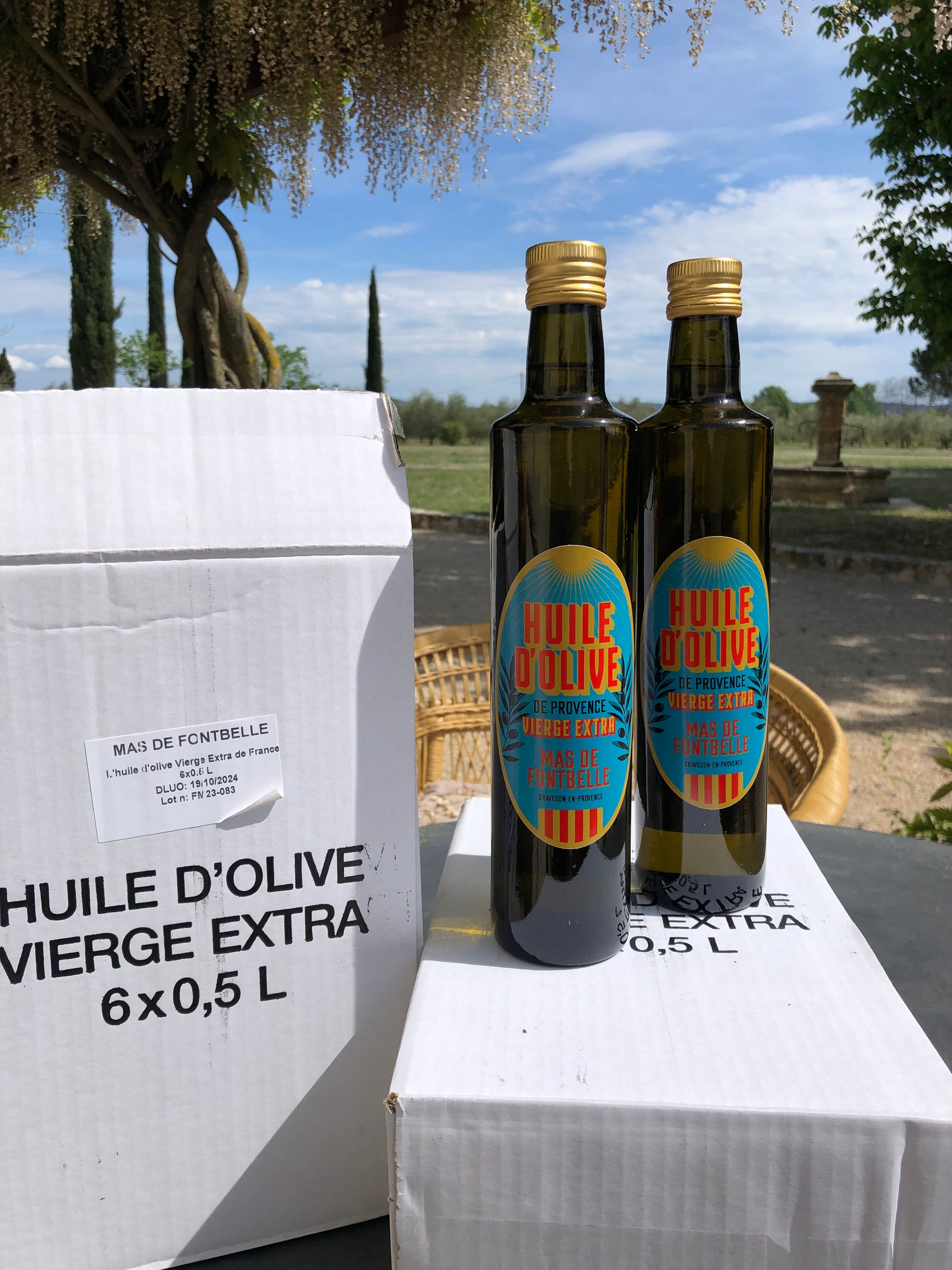 6 Bouteilles d'Huile d’Olive Vierge Extra – Domaine de Fontbelle
